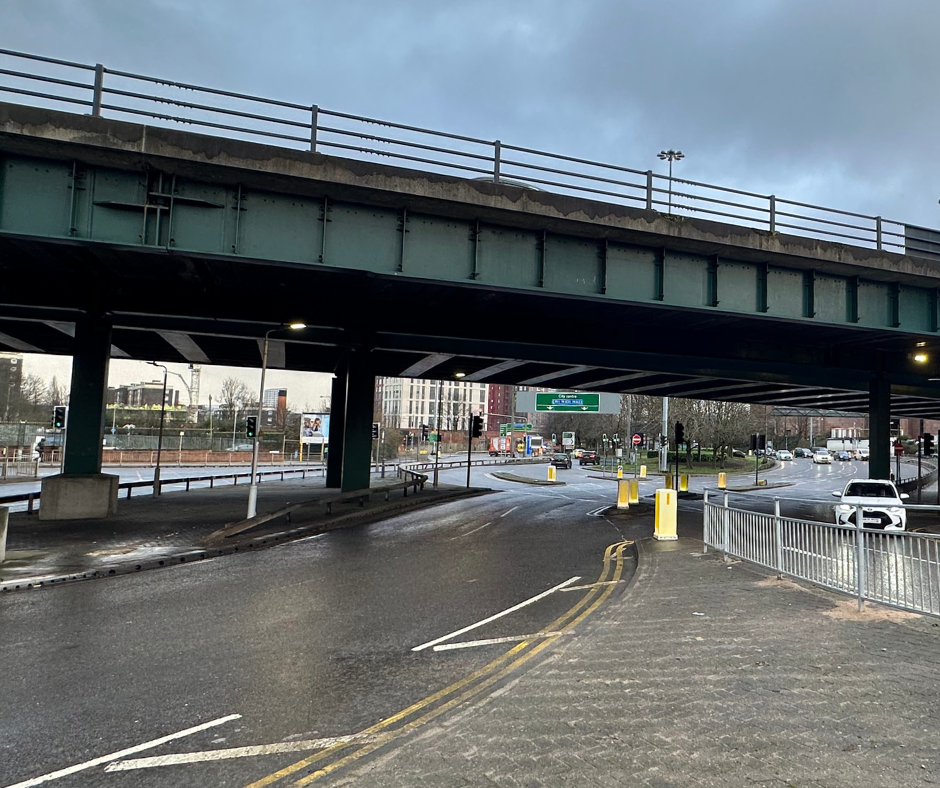 New York Road flyover and Marsh Lane